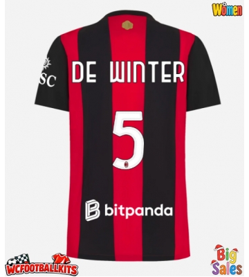 AC Milan Koni De Winter #5 Replica Home Stadium Shirt for Women 2026-27 Short Sleeve